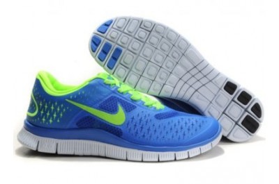 2013 Nike Free Run 4.0 V2 Mens Shoes Blue Green